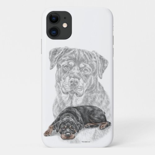 Rottweiler Dog Art iPhone 11 Case