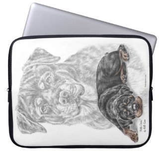 Rottweiler Dog Art Laptop Sleeve