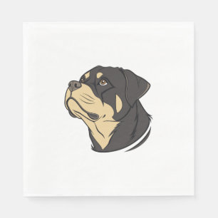 Rottweiler Dog Art Napkins