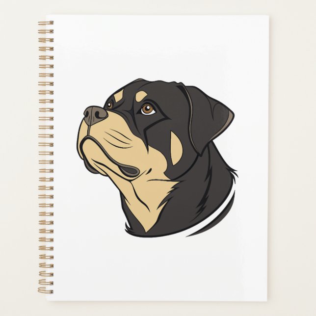 Rottweiler Dog Art Planner (Front)