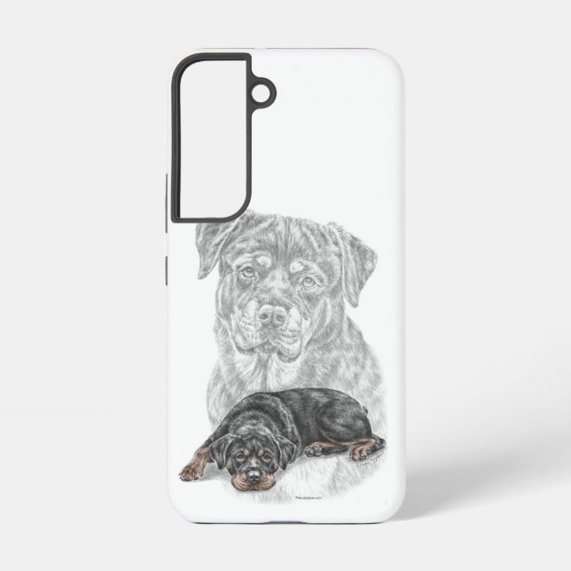 Rottweiler Dog Art Samsung Galaxy Case (Back)