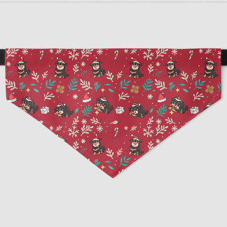 Rottweiler Dog Bandana Christmas Cute Kawaii Pet Bandana Collar