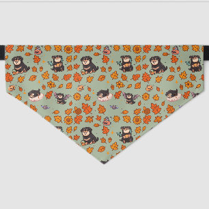Rottweiler Dog Bandana Halloween Cute Kawaii Pet Bandana Collar