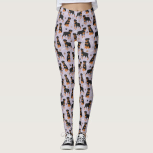 Rottweiler Dog Bones and Paws Leggings