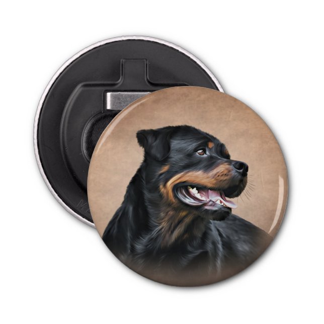 Rottweiler dog bottle opener (Front)