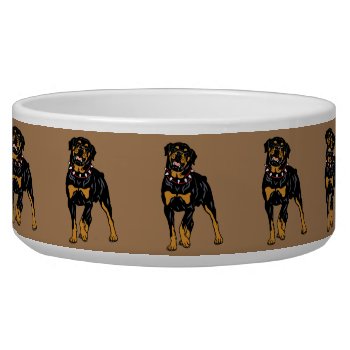 Rottweiler Dog Breed  Bowl by insimalife at Zazzle