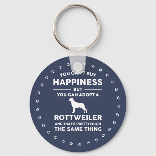 Rottweiler Dog Breed Happiness Keychain