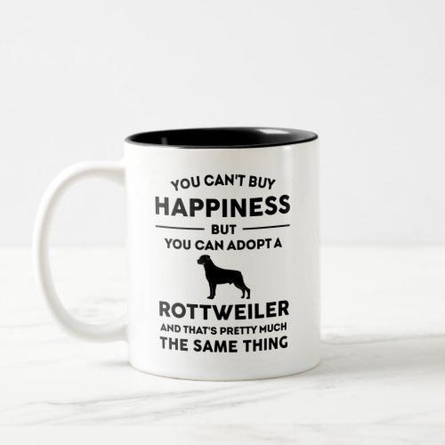 Rottweiler Dog Breed Happiness Two_Tone Coffee Mug