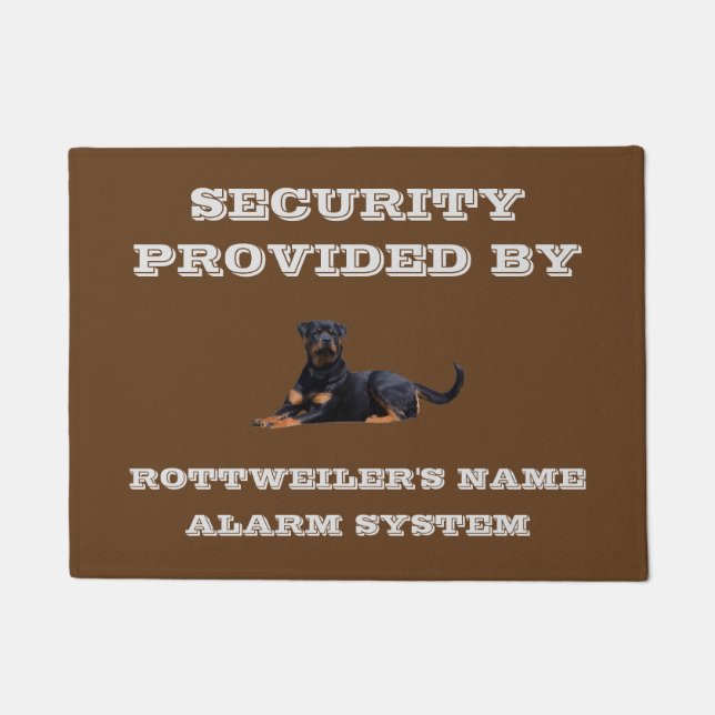 Rottweiler Dog Breed House Protection Security Doormat (Front)
