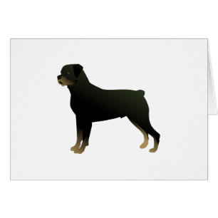 Rottweiler Dog Breed Silhouette Customizable Card