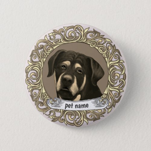 Rottweiler Dog  Button