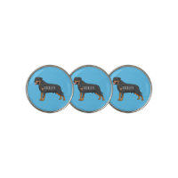 Rottweiler dog cartoon illustration  golf ball marker