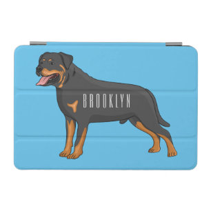 Rottweiler dog cartoon illustration iPad mini cover