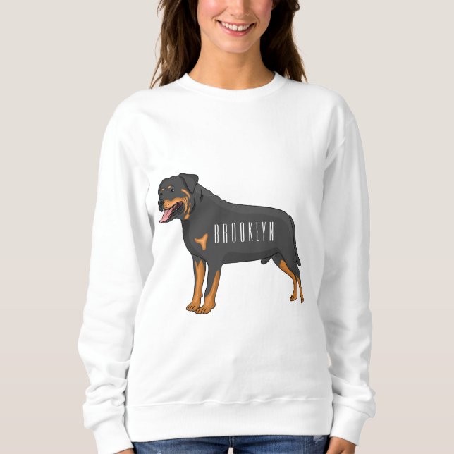 Rottweiler dog cartoon illustration  sweatshirt (Front)