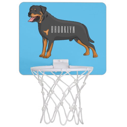 Rottweiler dog cartoon mini basketball hoop