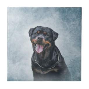 Rottweiler dog ceramic tile