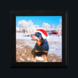 Rottweiler Dog Christmas Painting Gift Box<br><div class="desc">Rottweiler Dog Christmas Painting</div>