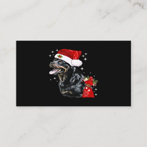 Rottweiler Dog Christmas Shirt Christmas Dog Cloth Business Card