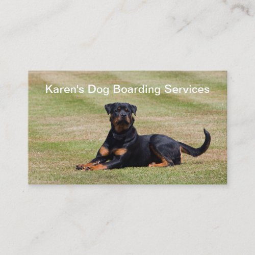 Rottweiler dog customisable business card