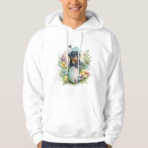 Rottweiler Dog Easter Egg, Happy Easter Rottweiler Hoodie