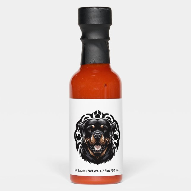 Rottweiler Dog Face Hot Sauces (Front)