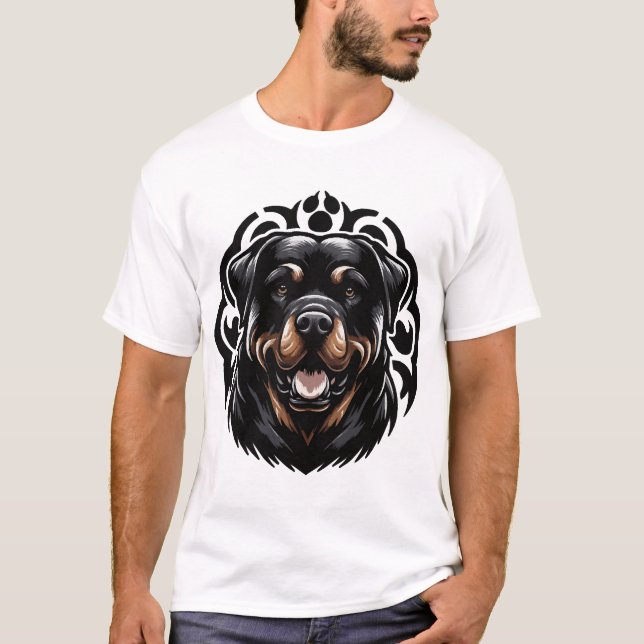 Rottweiler Dog Face T-Shirt (Front)