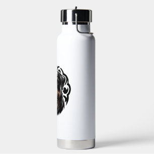Rottweiler Dog Face Water Bottle