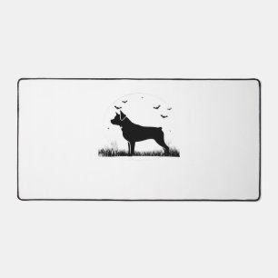 Rottweiler Dog – Halloween Moon Silhouette Oversiz Desk Mat