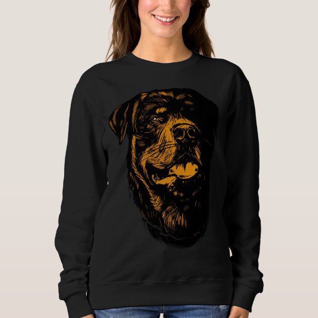 Rottweiler Dog Hand Drawn Style Sweatshirt (Front)