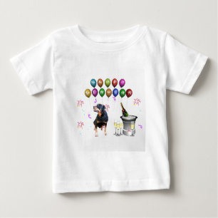 Rottweiler Dog Happy New Year Baby T-Shirt