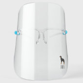 Rottweiler Dog Illustration Personalized Face Shield (Front)