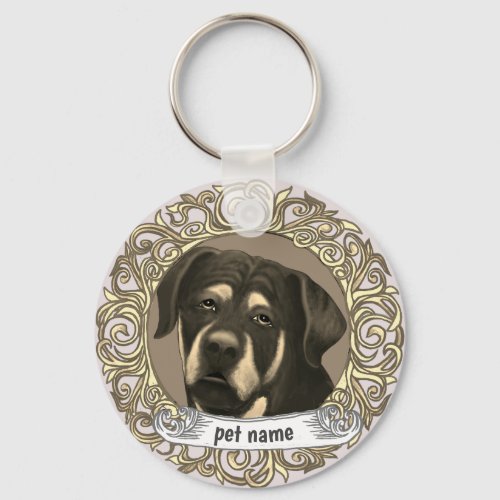 Rottweiler Dog  Keychain