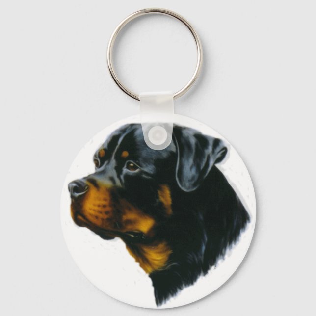 rottweiler dog keychain (Front)