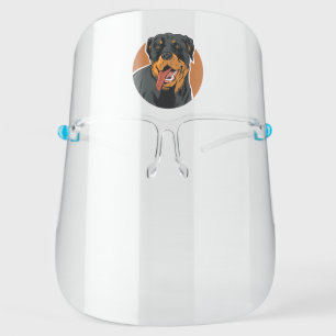 Rottweiler Dog Lover Design Face Shield