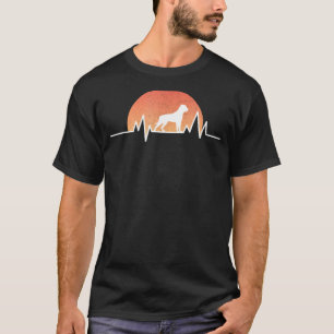 Rottweiler Dog Lovers - Retro Sun Heartbeat T-Shirt
