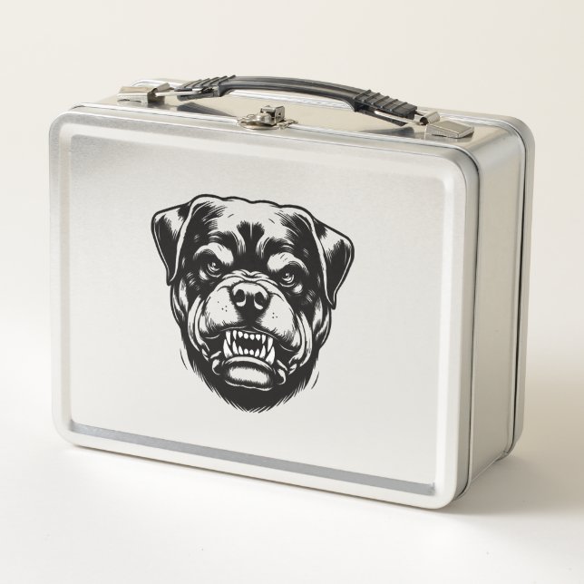 Rottweiler Dog  Metal Lunch Box (Front)
