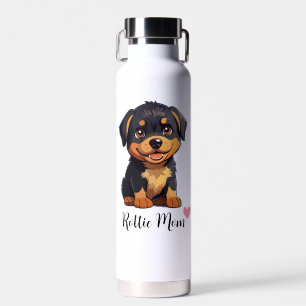 Rottweiler Dog Mom Copper Vacuum Water Bottle