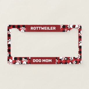 Rottweiler Dog Mom License Plate Frame