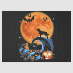 rottweiler dog moon pumpkin halloween costume gift tissue paper