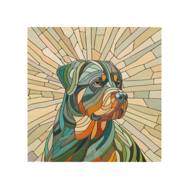 Rottweiler dog - mosaic art (Front)