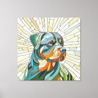 Rottweiler dog - mosaic art