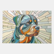 Rottweiler dog - mosaic art
