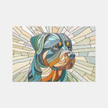 Rottweiler dog - mosaic art