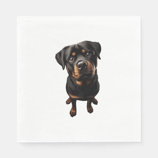 rottweiler dog napkins (Front)