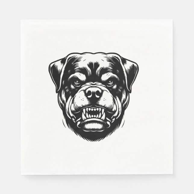 Rottweiler Dog  Napkins (Front)