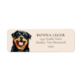 Rottweiler Dog Personalized Address Label (Front)