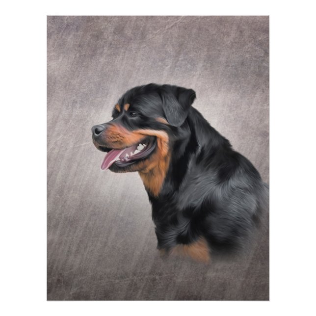 Rottweiler dog photo print (Front)
