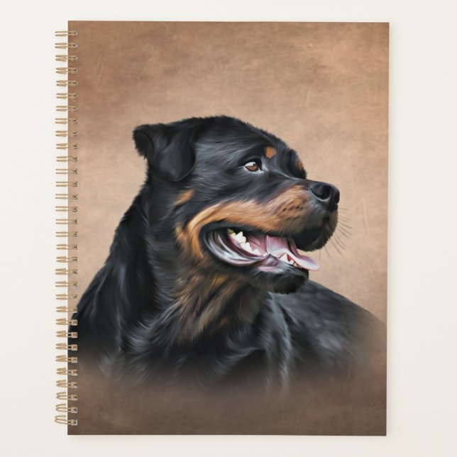Rottweiler dog planner (Front)