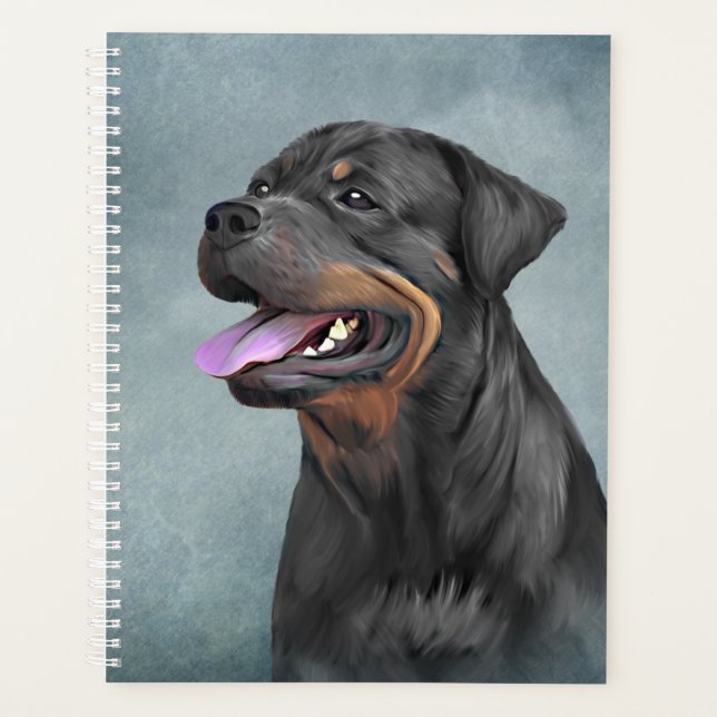 Rottweiler dog planner (Front)