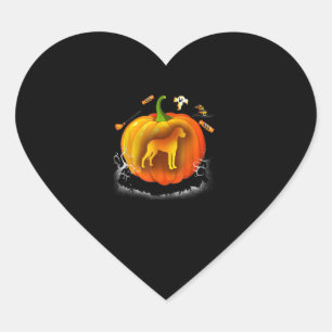 rottweiler dog pumpkin usually halloween heart sticker